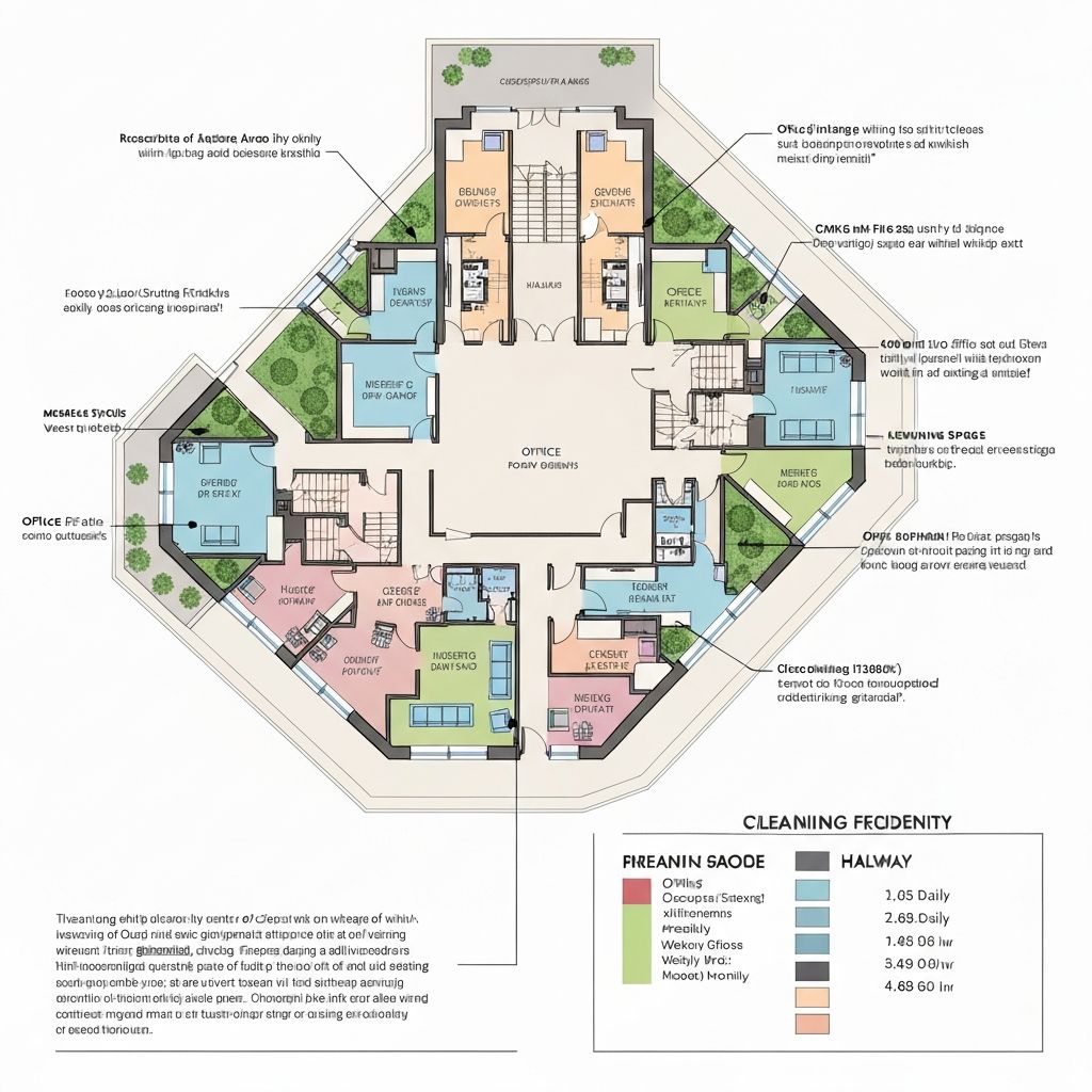 Quelle fréquence de nettoyage pour les différentes zones de bureaux ?